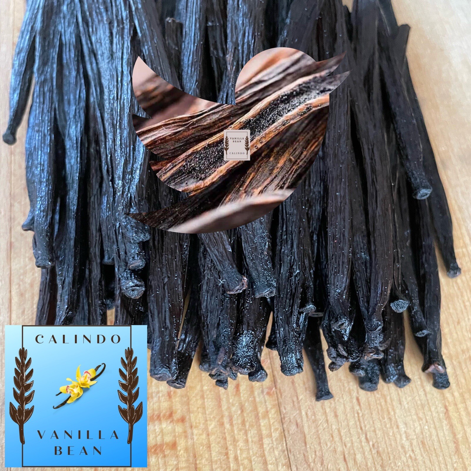5 oz Tahitian Vanilla Beans Grade A Size: 5” Papua New Guinea Vanilla Extract