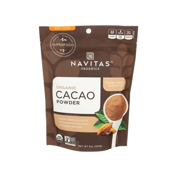 Navitas Organics Unsweetened Organic Cacao Powder 8 oz 100% Cacao Superfood NEW