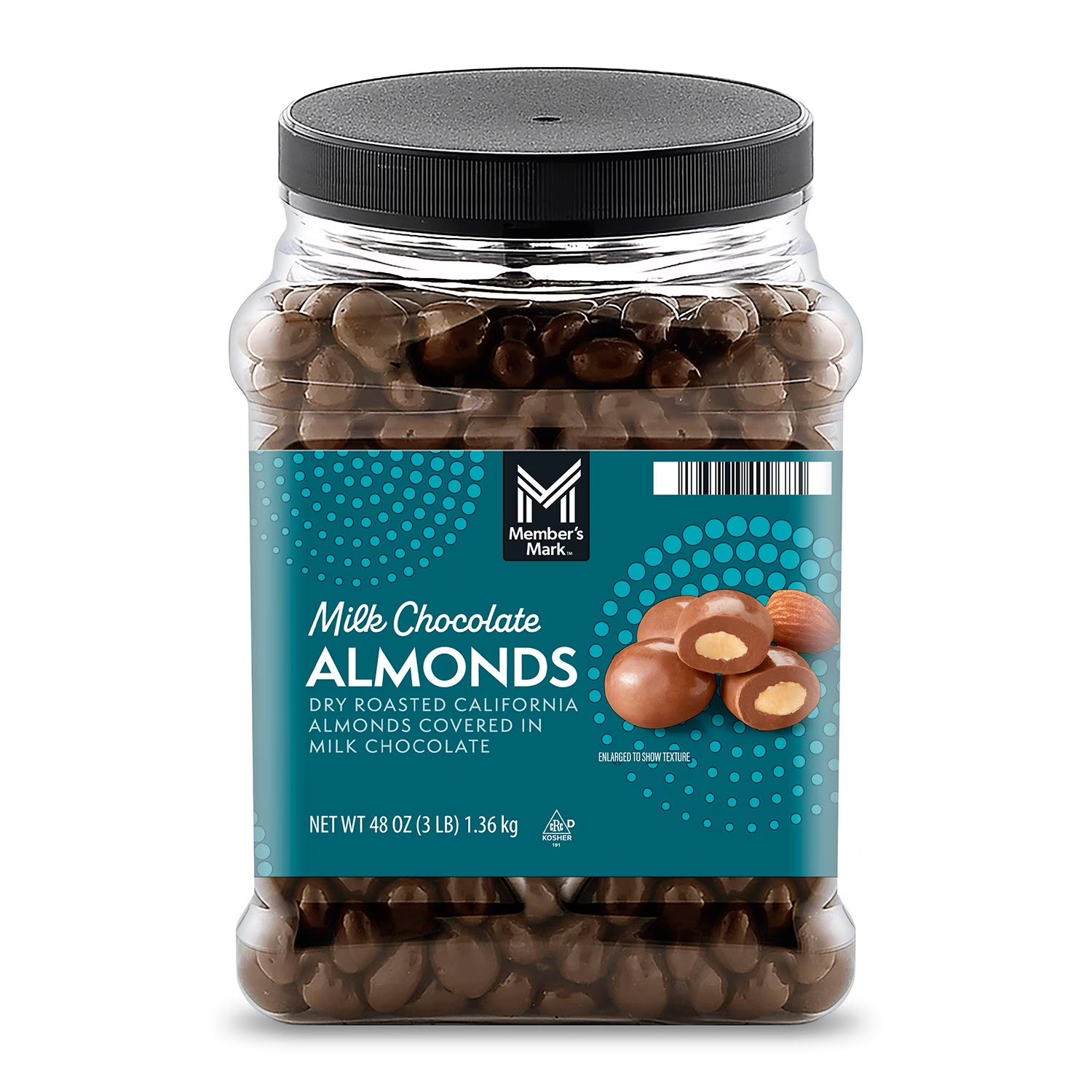 Member’s Mark Milk Chocolate Almonds 48 oz Large Bulk Snack Candy Free Shipping