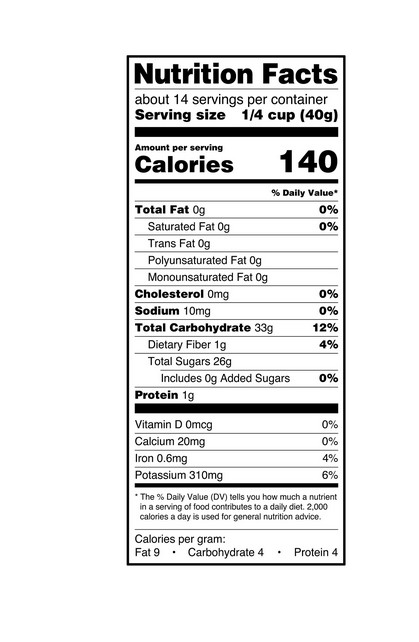 (2 pack) Great Value Sun-Dried Raisins Canister, 20 oz (1lb 4oz) 567g