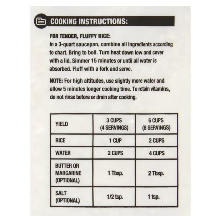4 Bag Great Value Long Grain Enriched Rice, 20 lb