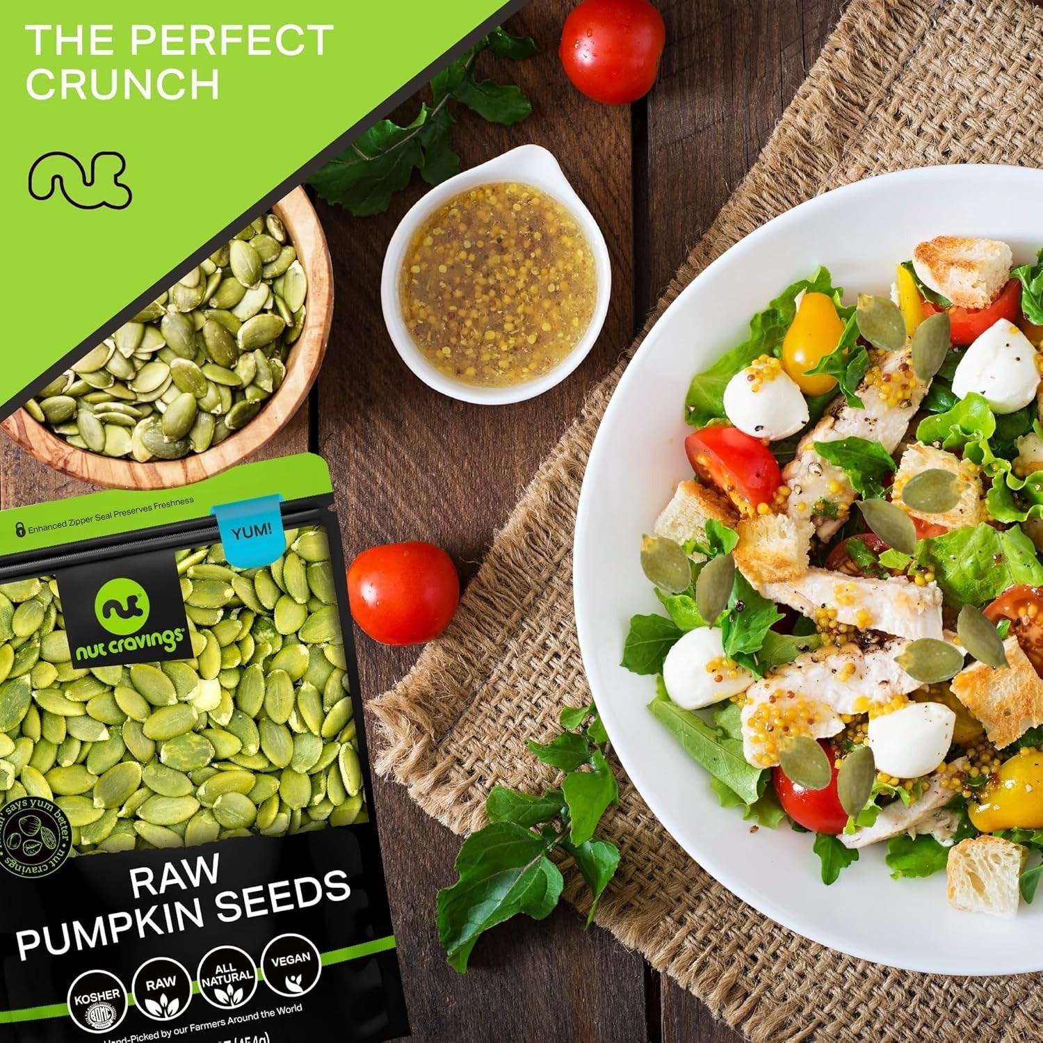– Raw Pumpkin Seeds Pepitas, Unsalted, Shelled, (8Oz – 1 Pack) Bulk Nuts Packed