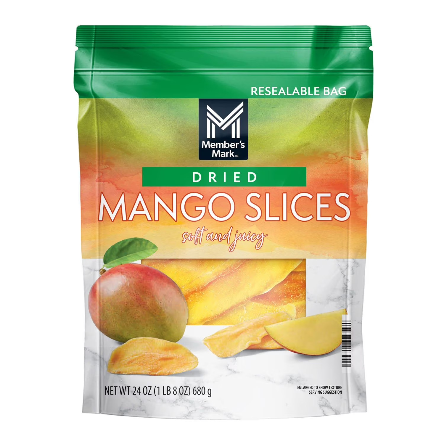 2 Pack – Member’s Mark Dried Mango, Natural Sweet Dried Fruit Snack 24 Oz Each