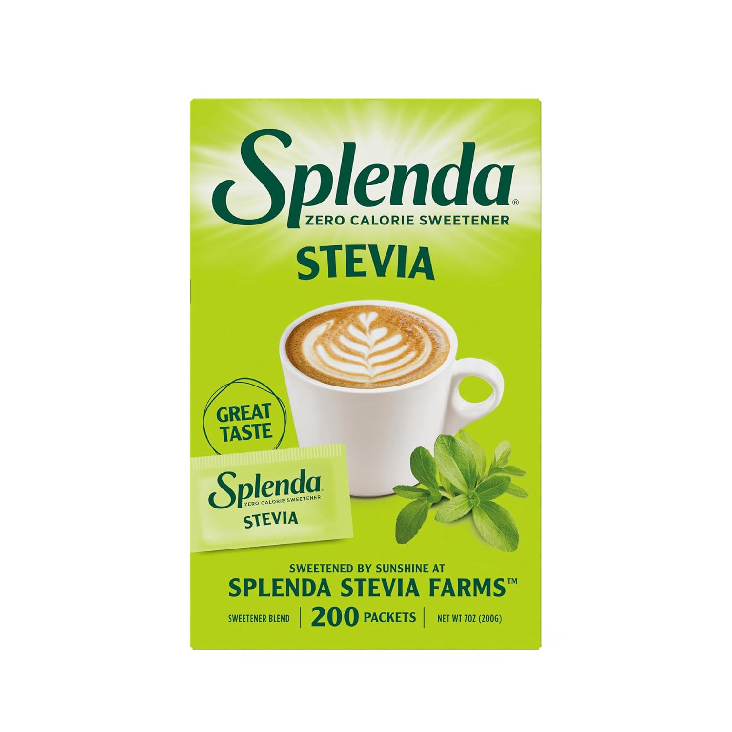 Stevia Zero Calorie Sweetener, Plant Based Sugar Substitute Granulated Powder, S
