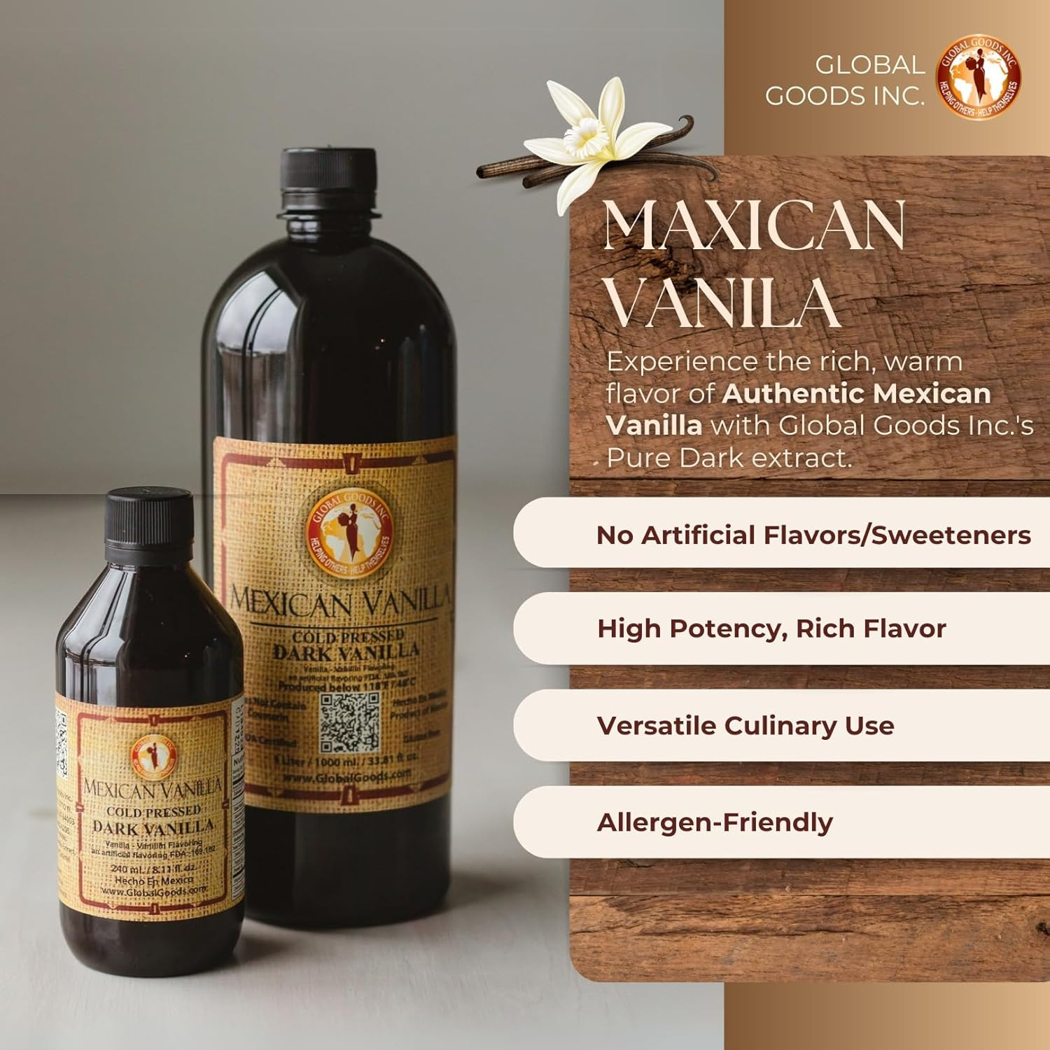 Mexican Vanilla, Dark 1 Liter
