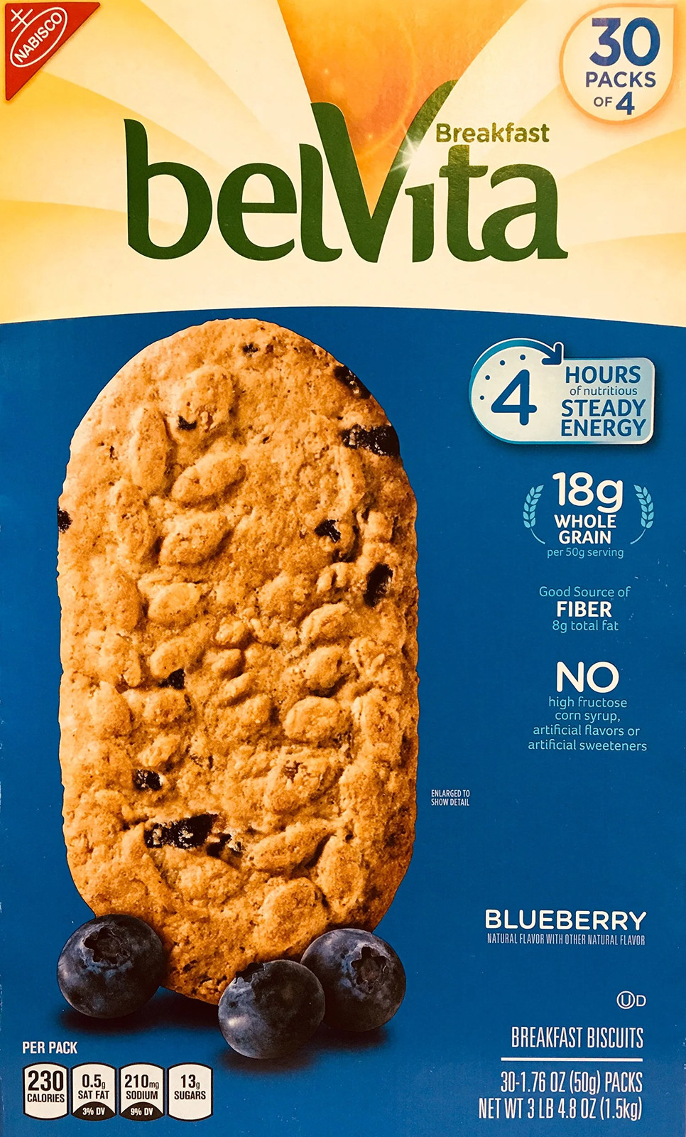 belVita Blueberry Breakfast Biscuits 30 Total Packs 5 Count (Pack of 6)