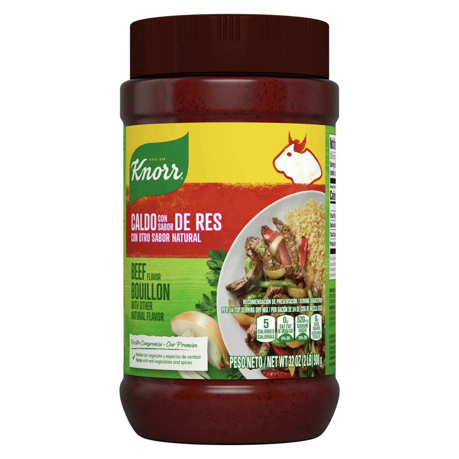 Knorr Granulated Beef Bouillon Ground Seasoning, 2.0 lb Jar