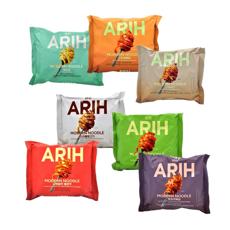 BTS x Paldo ARIH Modern Noodles 7 Flavor Variety Pack Korean Ramen Set