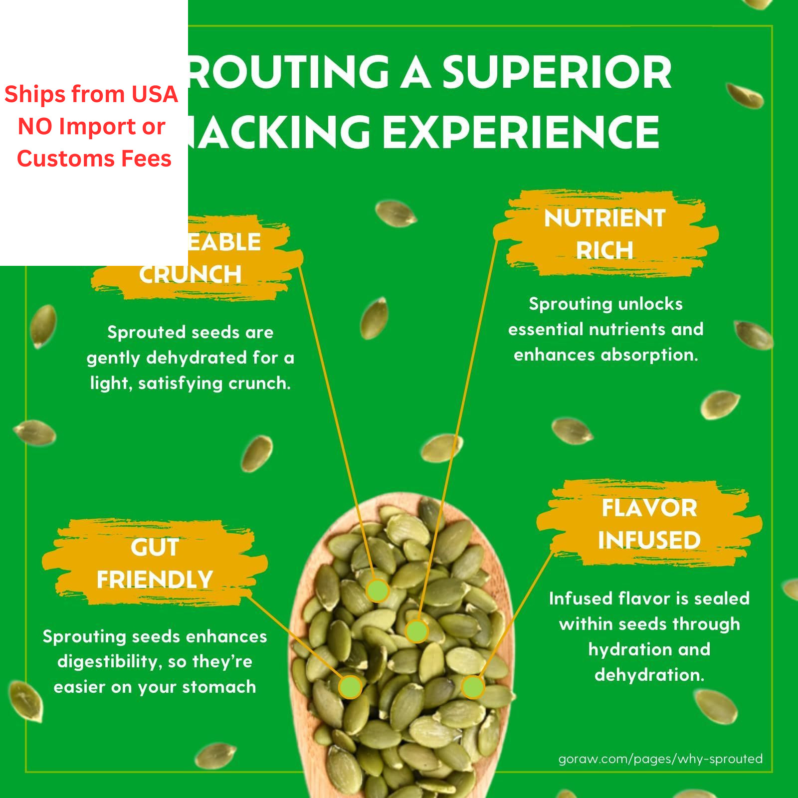 Go Raw Organic Sprouted Pumpkin & Sunflower Seeds, 10 ounce (Pack of 1), 6013
