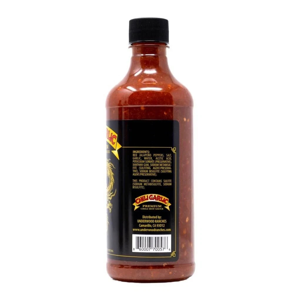 Underwood Ranches Premium Chili Garlic Hot Sauce 18 oz.