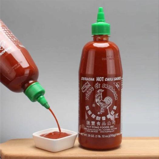 Huy Fong Sriracha Hot Chili Sauce 28 oz. BIG BOTTLE (Best by2025) FACTORY SEALED