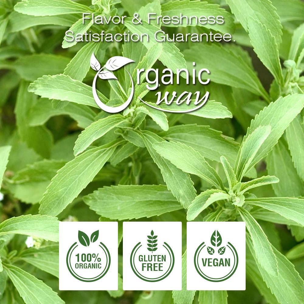 Organic Way Stevia Leaf Cut & Sifted – Organic, Kosher & USDA Certified