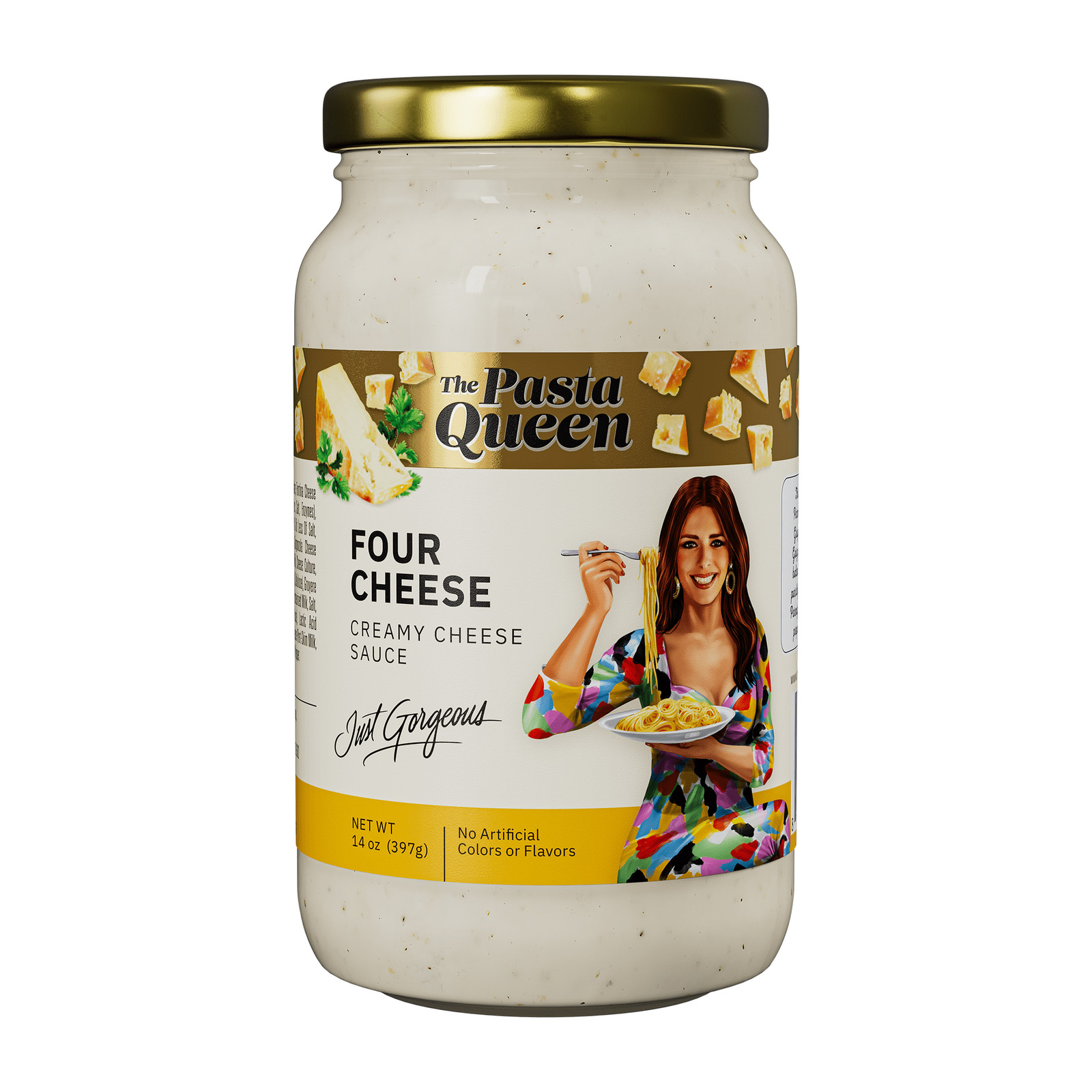 Four Cheese Creamy Pasta Sauce, 14 oz Jar Free Shipping in 2 days