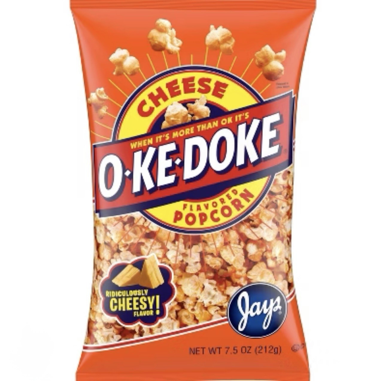 6 Oke Doke Cheese Popcorn 7.5oz Bags NEW