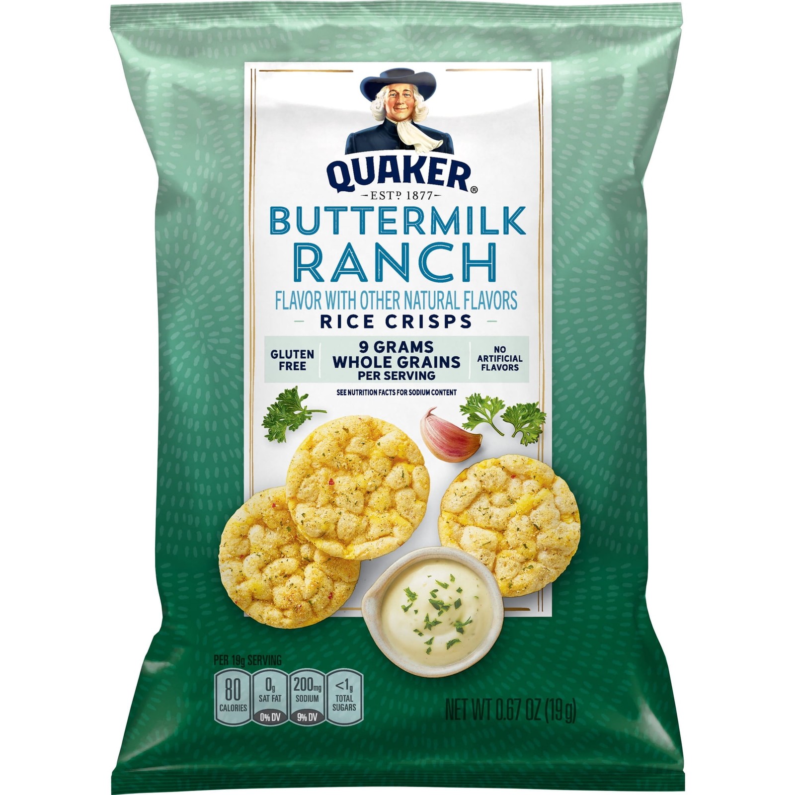 Quaker Rice Crisps Sweet (Caramel, Cheddar, Apple Cinnamon, Ranch) 12 oz, 15 Ct