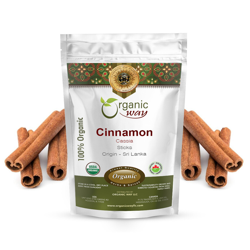 Organic Way Cinnamon Cassia Sticks – Organic, Kosher & USDA Certified