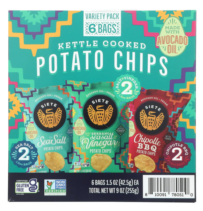 Siete Family Foods Siete Kettle Variety Pack, 6 pack