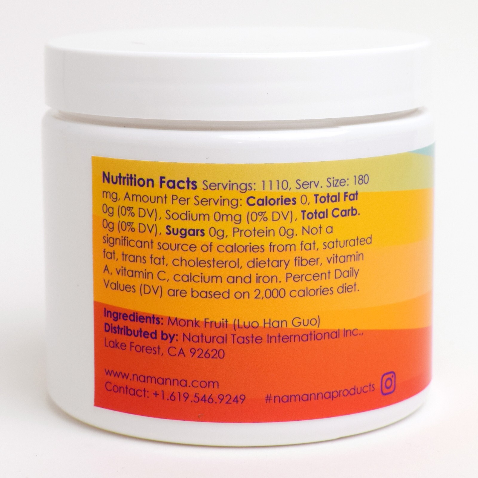 Pure Monk Fruit Sweetener, No Erythritol, All-Natural Sugar Substitute-200g