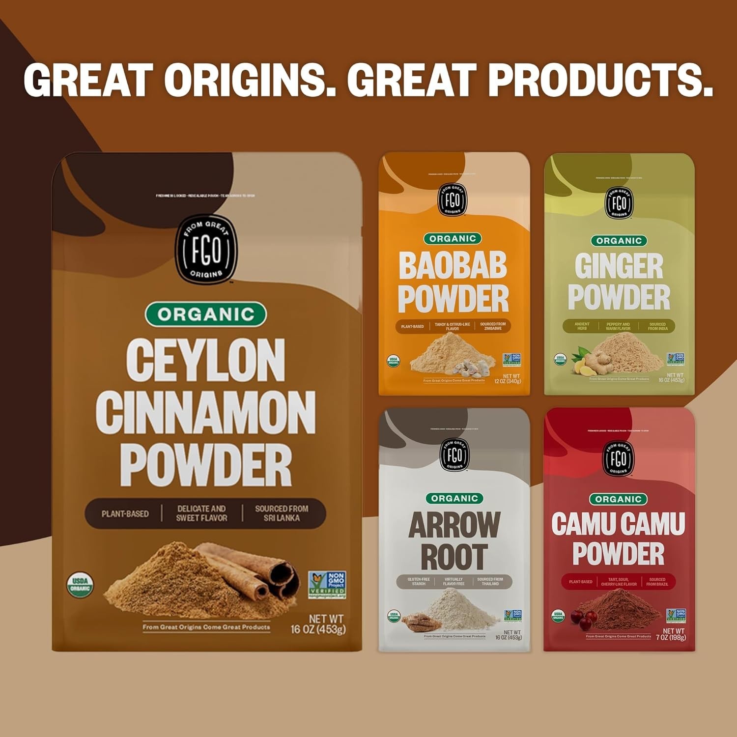 Organic Ceylon Cinnamon Powder, 2 Ounce or 16Oz Pure Sri Lanka Cinnamon