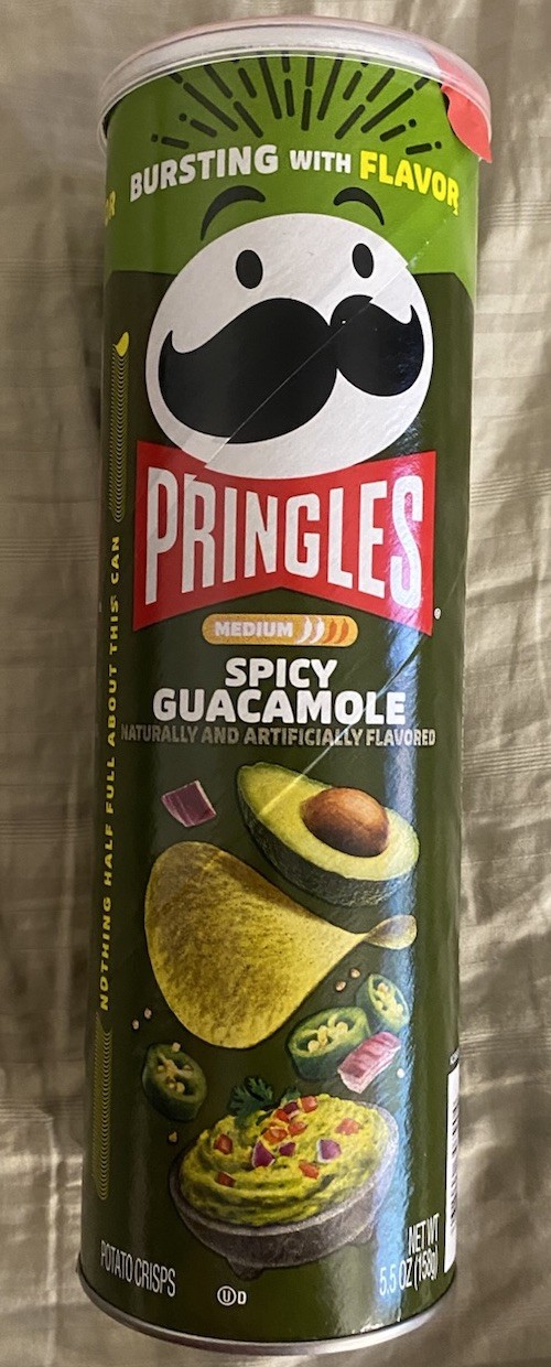 NEW PRINGLES SPICY GUACAMOLE FLAVOR POTATO CRISPS CHIPS 5.5 OZ (158g) CAN