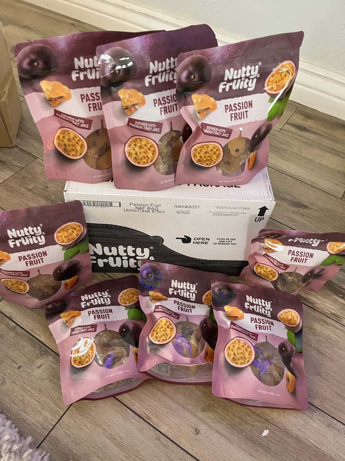 NUTTY FRUITY DRAGON FRUIT 8 pack LOT 5oz bags snack lunch travel dried healthy