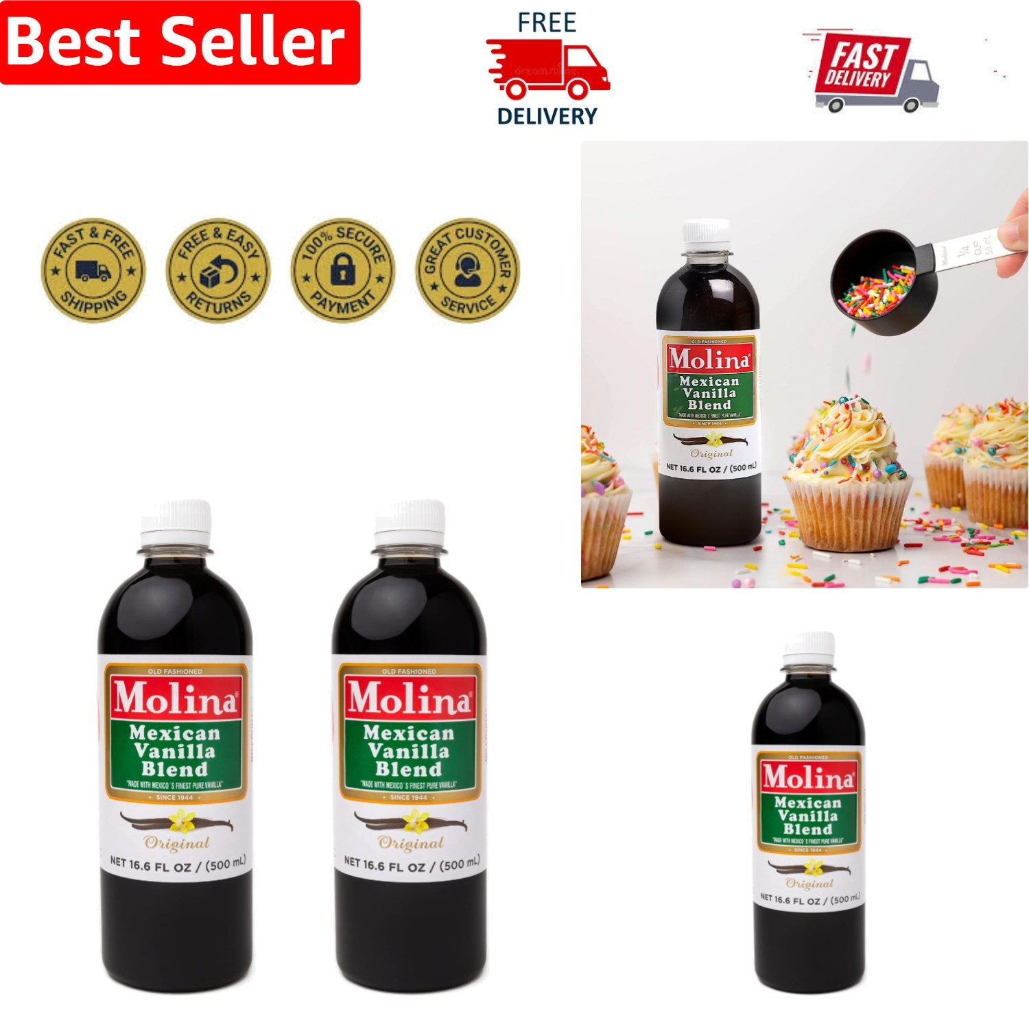 Versatile 2 Pack Mexican Vanilla Blend – Perfect for Cooking, Desserts & Drinks