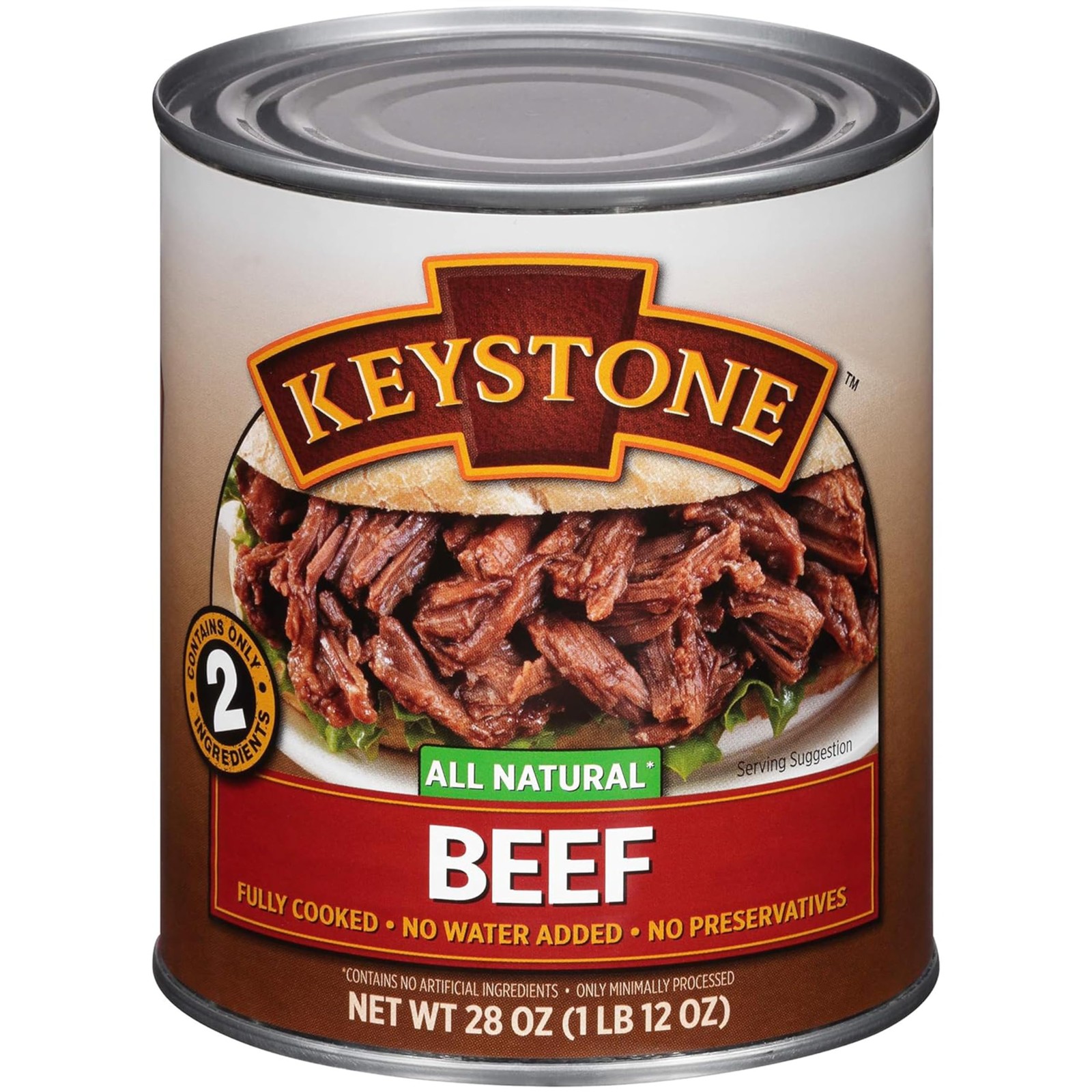 Meats All Natural Heat and Serve Canned Beef 28 oz – Fully Cooked Canned Meat…