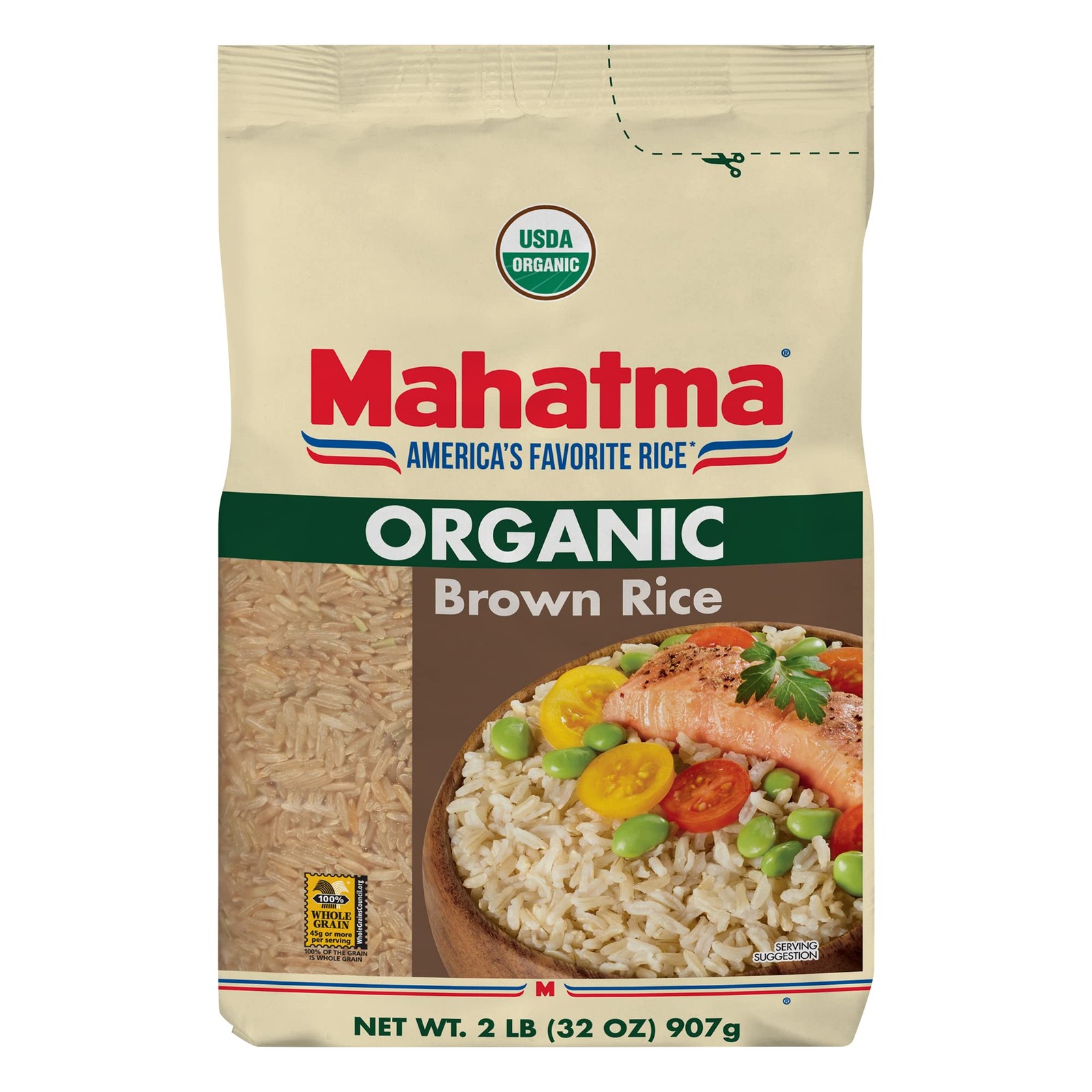 Mahatma Organic Brown Rice, 2-Pound Bag of 2 Pound (Pack 1),