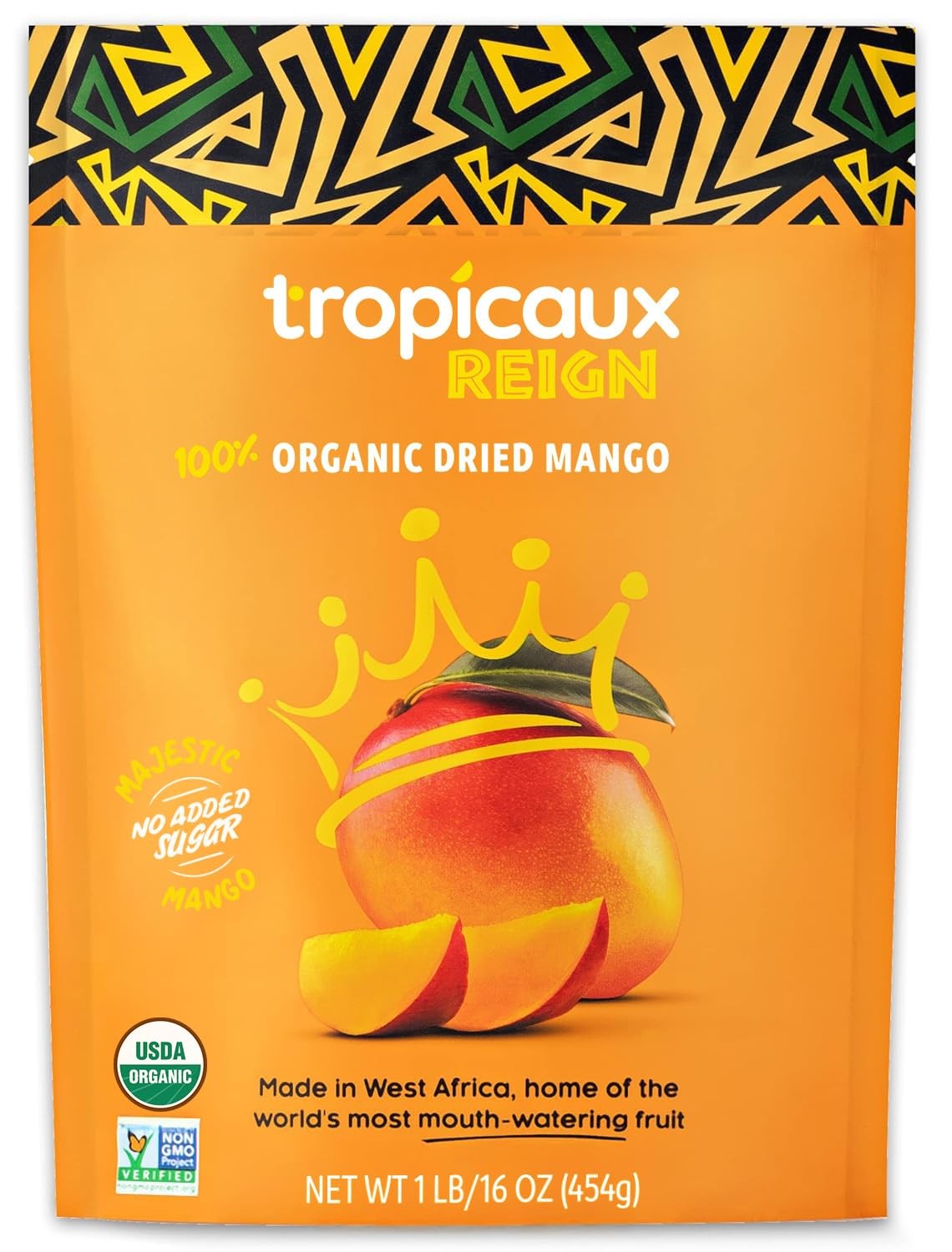 Organic Dried Mango Slices No Sugar Added, 16oz AllNatural, NonGMO Delicious