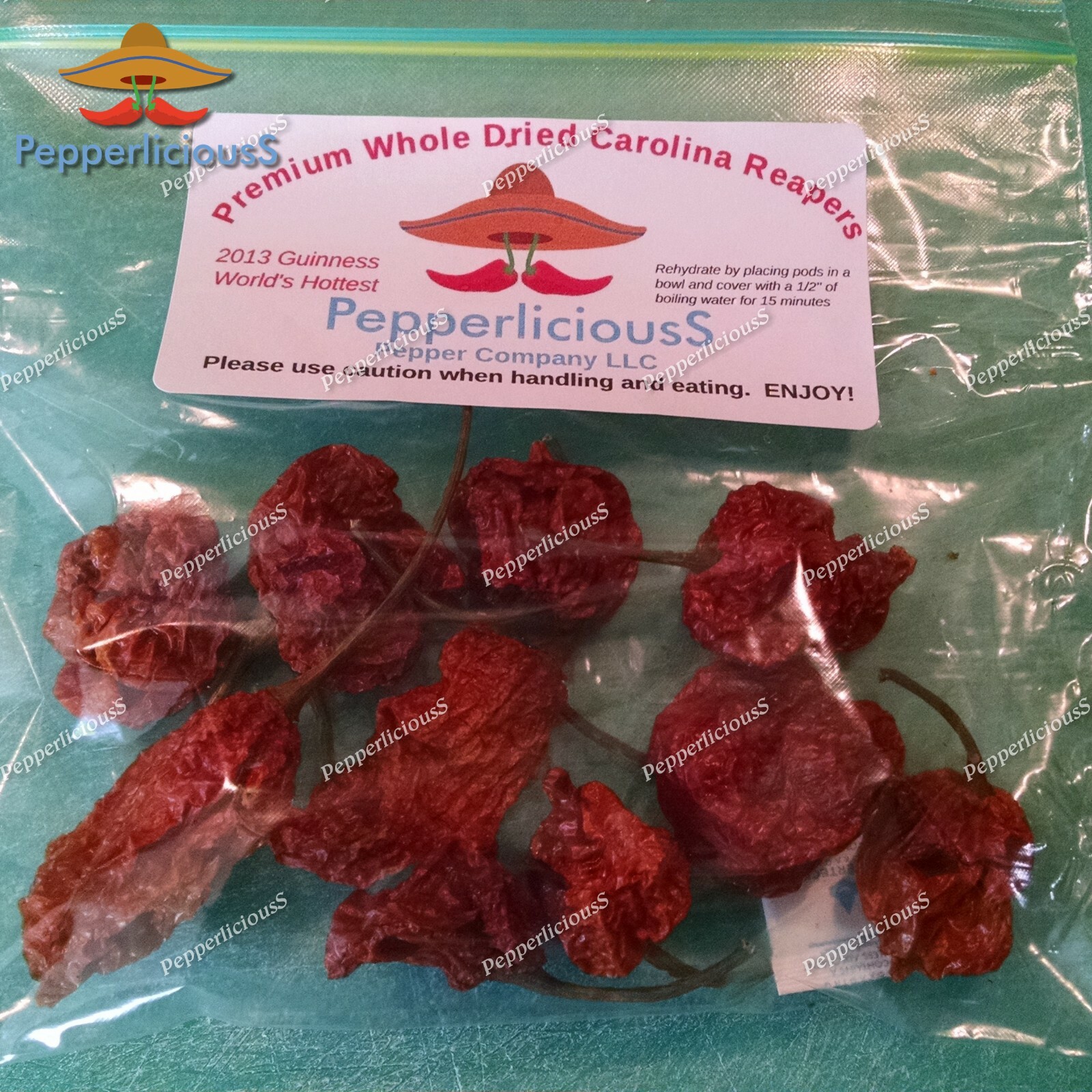 10 DRIED CAROLINA REAPER PEPPER Pods – WORLDS HOTTEST Pepper – Super Hot Quality