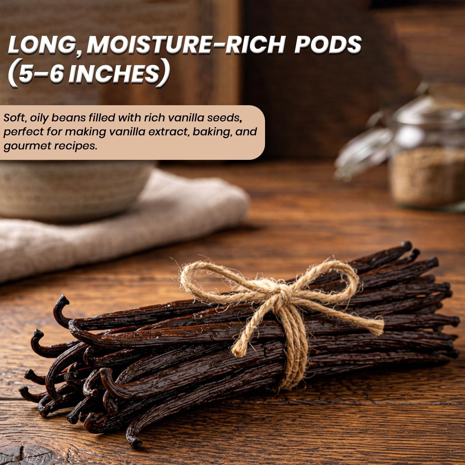 Native Vanilla 15 Organic Vanilla Beans Grade A 56 Inch Whole Pods for Homema…