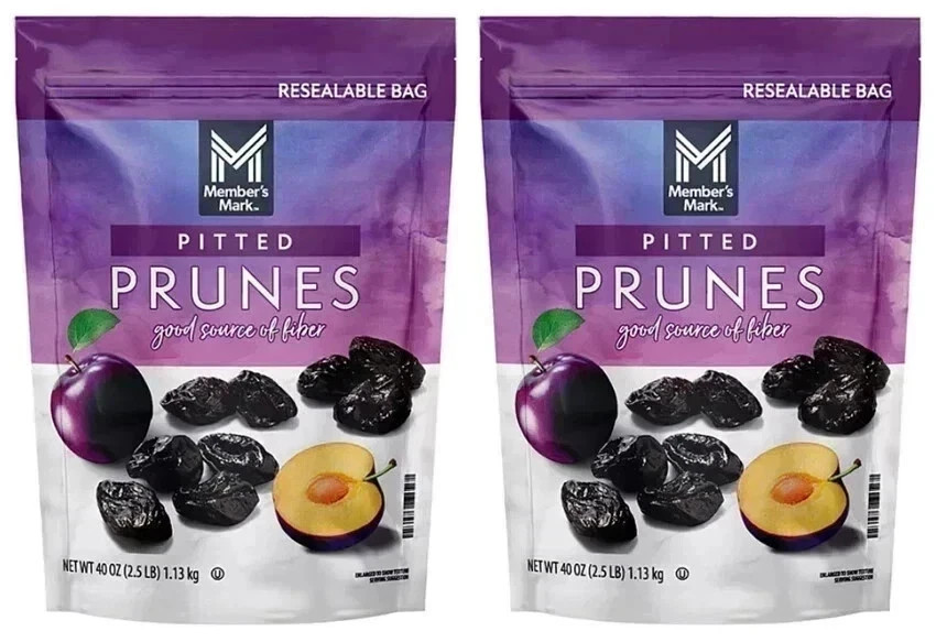 2 PACK – Member’s Mark Dried Pitted Prunes, 40 oz (Total 80 oz) FREE SHIPPING