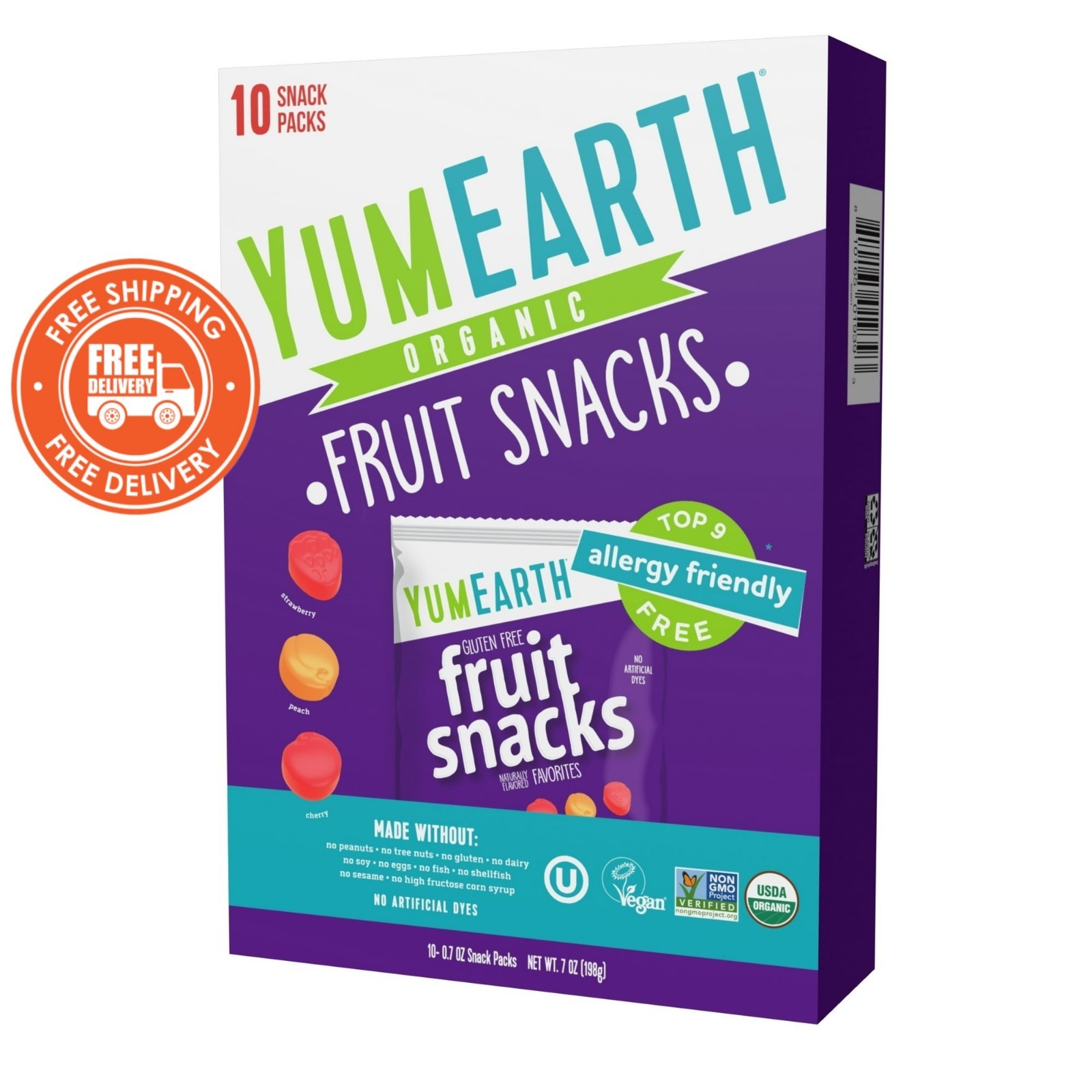 YumEarth Organic Fruit Snacks, Gluten-Free (10-count box)