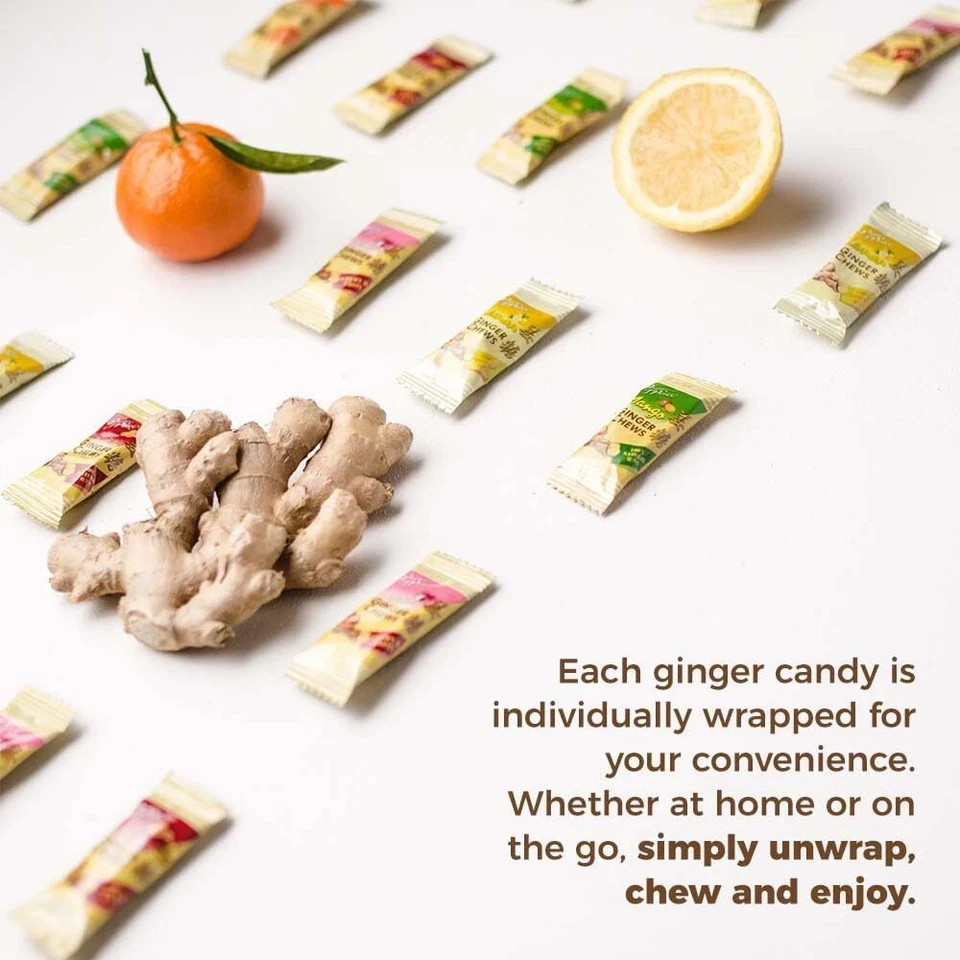 Prince of Peace Ginger Chews Candy Assorted Flavors 8 oz (Pack of 3)~08/09/2026