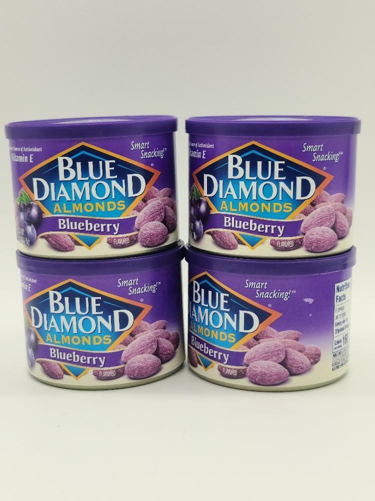 (4 pack) Blue Diamond Almonds Blueberry Flavored Snack Nuts 6oz