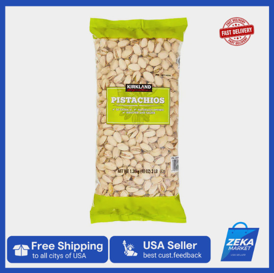 Kirkland Signature In-Shell Pistachios Roasted & Salted 3 Lbs, Kosher – New