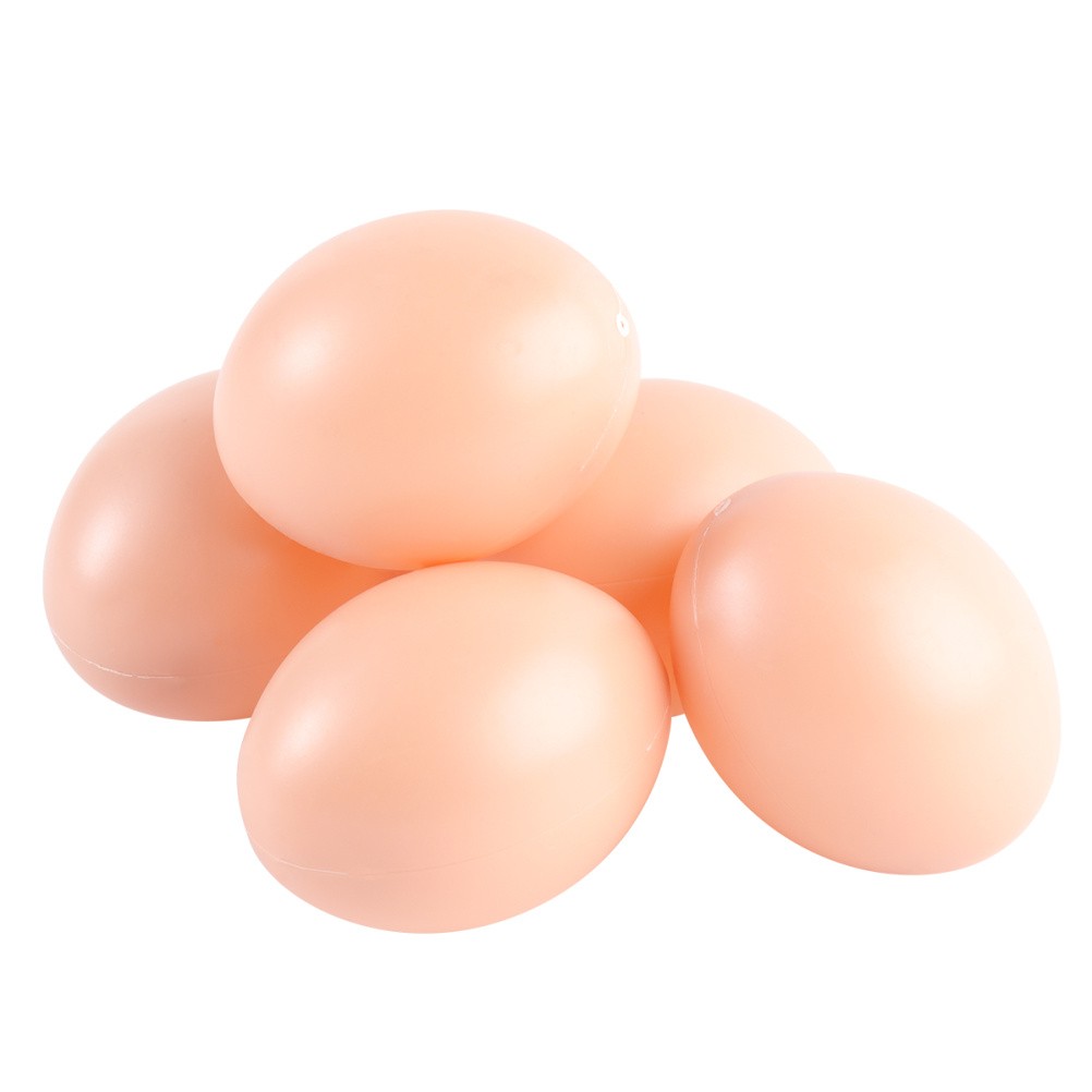 60 Pcs Imitation Plastic Eggs Colored Drawing Eggs for Painting Graffiti Craft