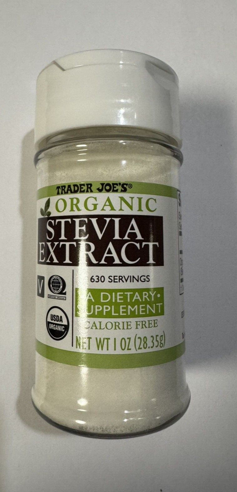 New Trader Joe’s Pure Organic Stevia Extract Powder EXP 07/2030 or After