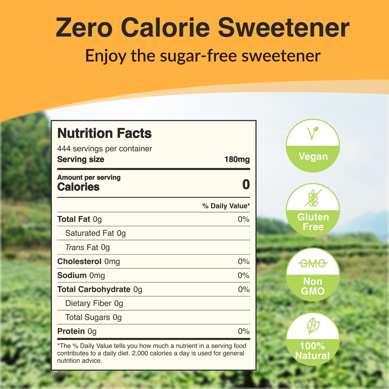 Pure Monk Fruit Sweetener No Erythritol, 80g