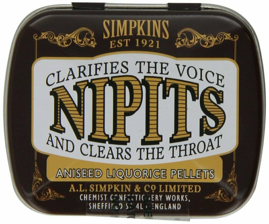 6x Simpkins Nipits Liquorice (ANISEED) 12g – Pack of 6 – USA Seller Ships Free