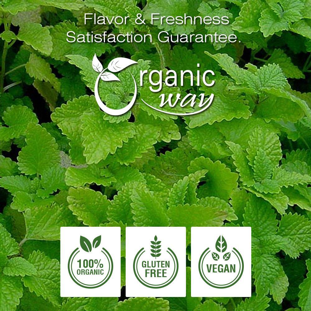 Organic Way Lemon Balm Leaf Cut & Sifted – Organic, Kosher & USDA Certified