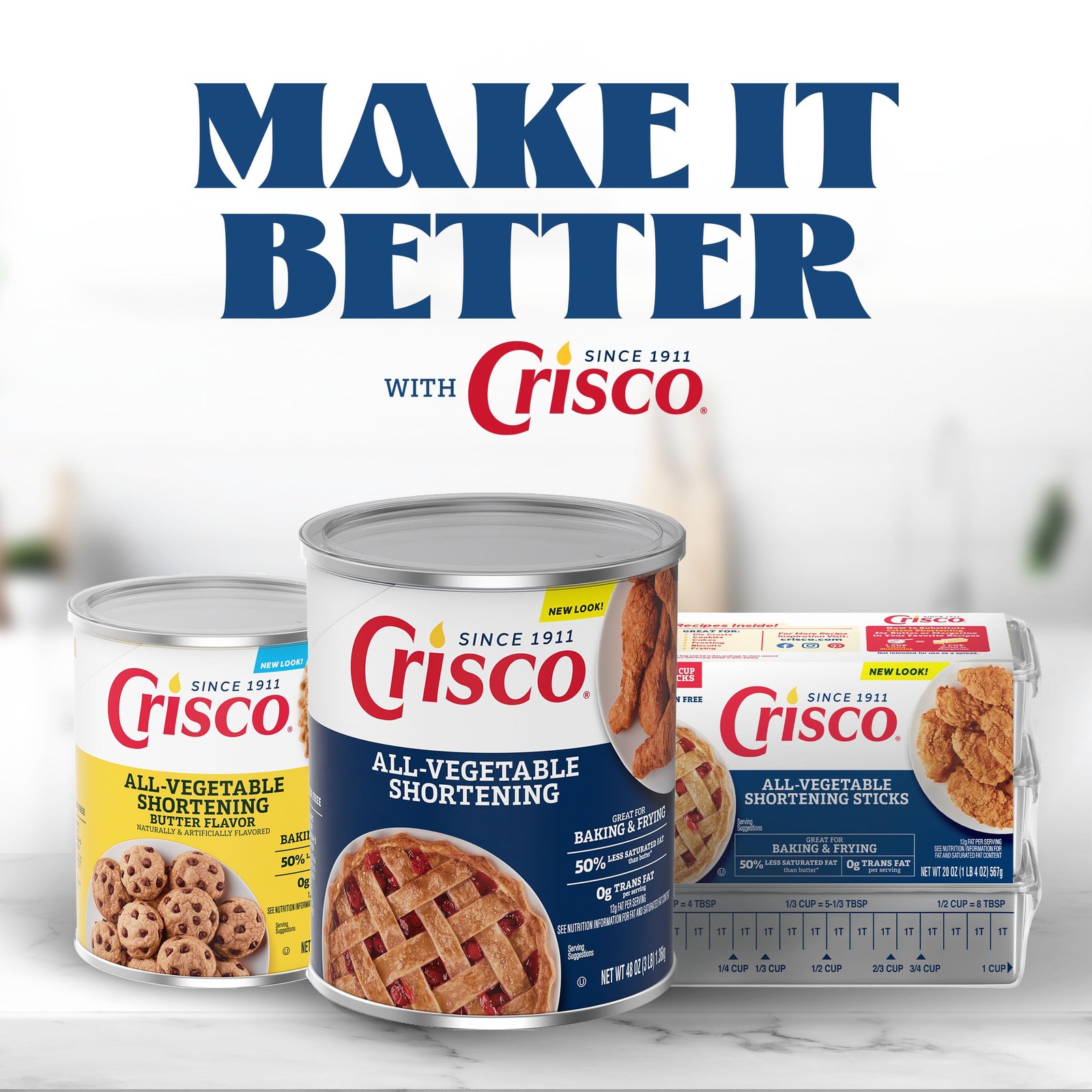 Crisco All-Vegetable Shortening, 6 Pounds 6 pounds, blue