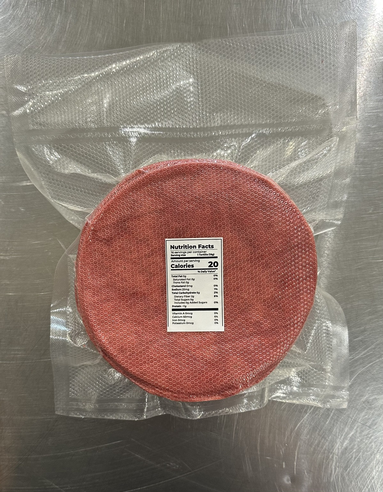 Tortilla de Betabel Gluten Free Sin Conservador, Ni Colorantes 100% Naturales