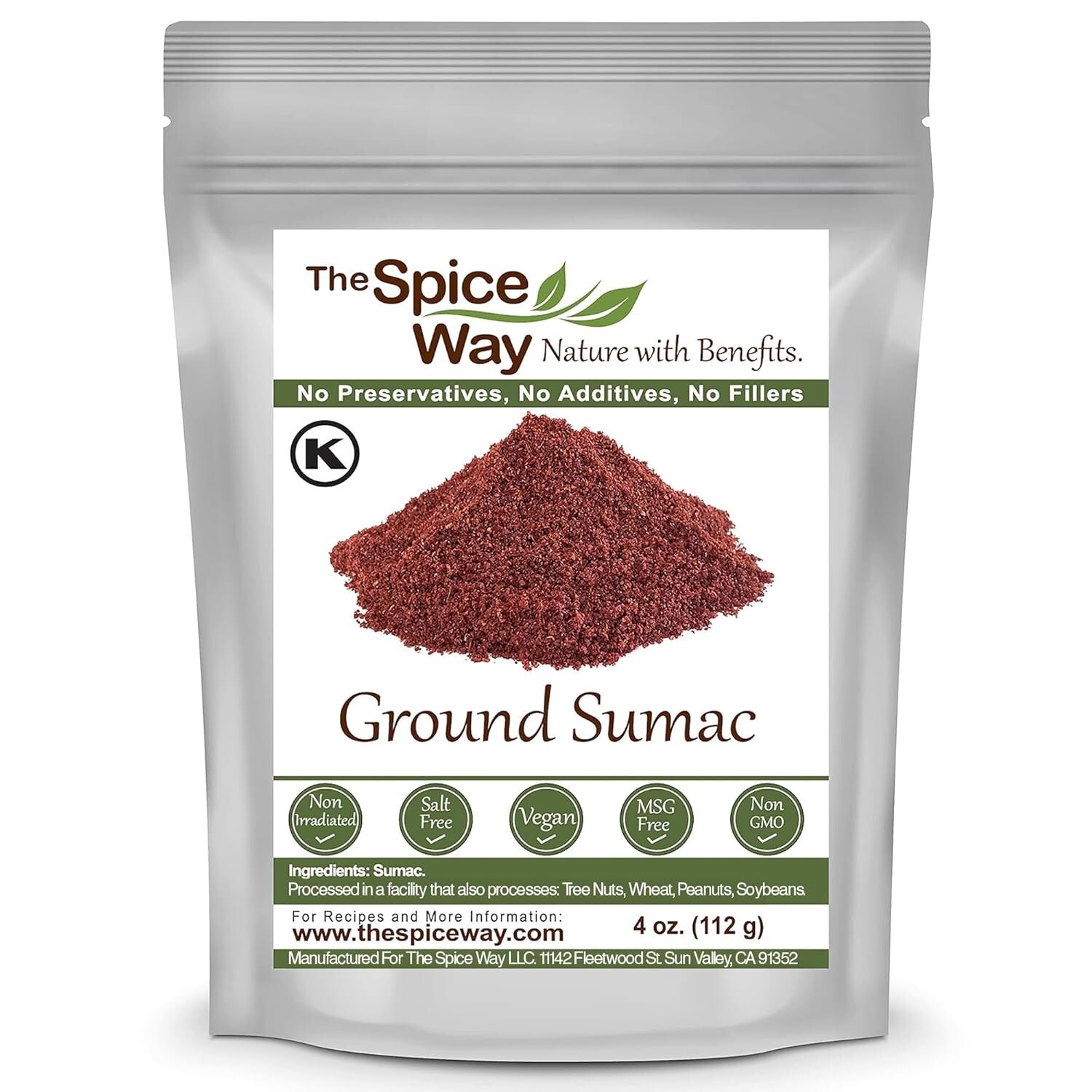 Pure 100% Ground Sumac Spice, No Salt, No GMO, No Irradiation, Sumac Seasoning