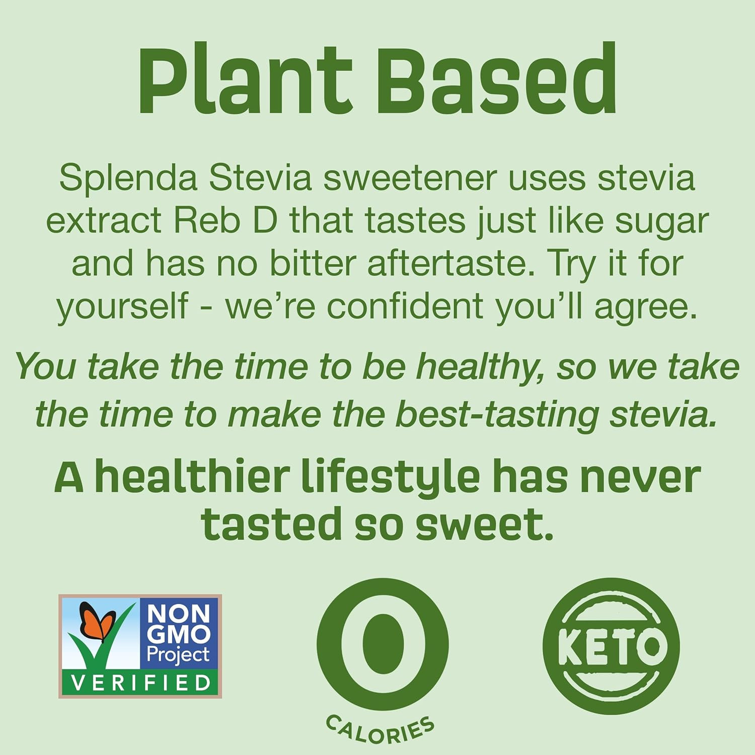Stevia Zero Calorie Sweetener, Plant Based Sugar Substitute Granulated Powder, S