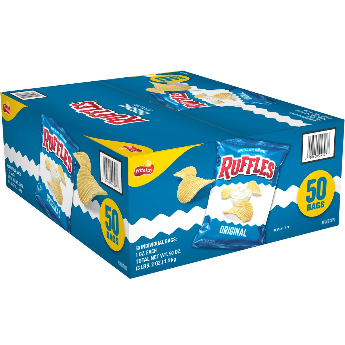 Fritos Ruffles Original Potato Chips 1 Ounce Bag 50 ct