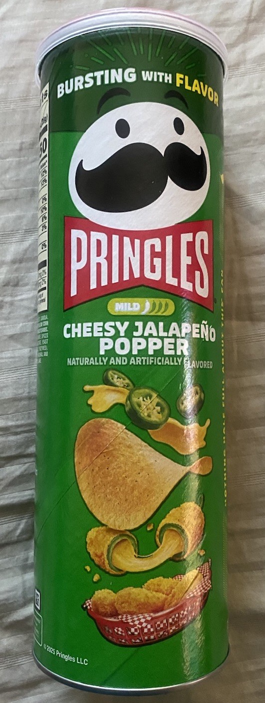 NEW PRINGLES CHEESY JALAPENO POPPER FLAVOR POTATO CRISPS CHIPS 5.5 OZ (158g) CAN