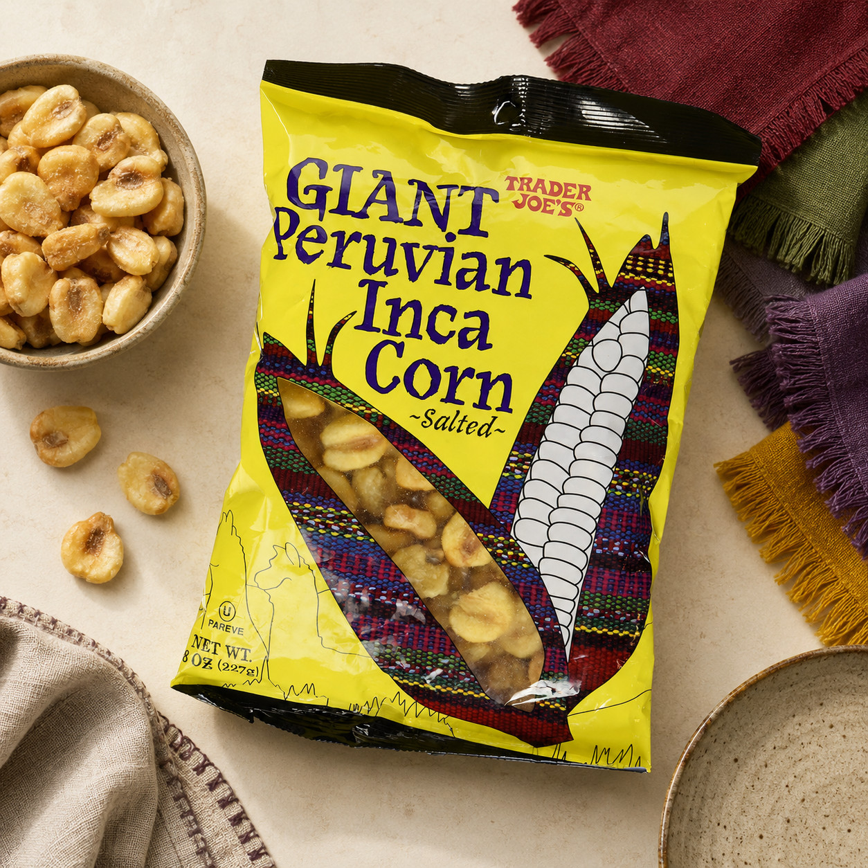 4 Pack Trader Joe’s Giant Peruvian Inca Corn Salted 8 oz