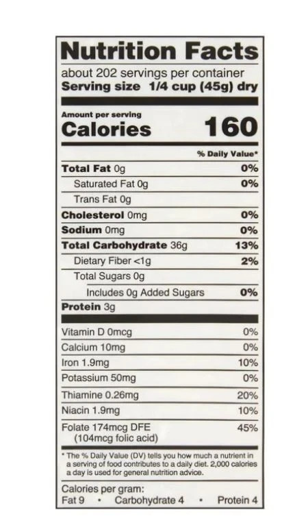 Great Value Long Grain Enriched Rice, 20 lb