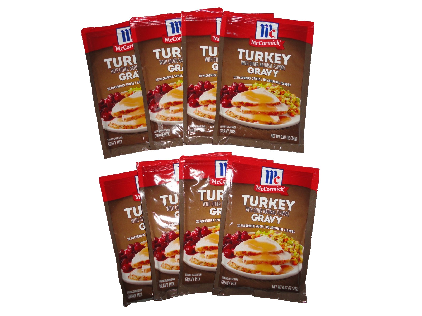 McCormick Gravy Mix, Turkey, 0.87 oz Lot of 8, Expires: 09/05/2027